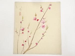 北上聖牛筆　梅図　肉筆色紙